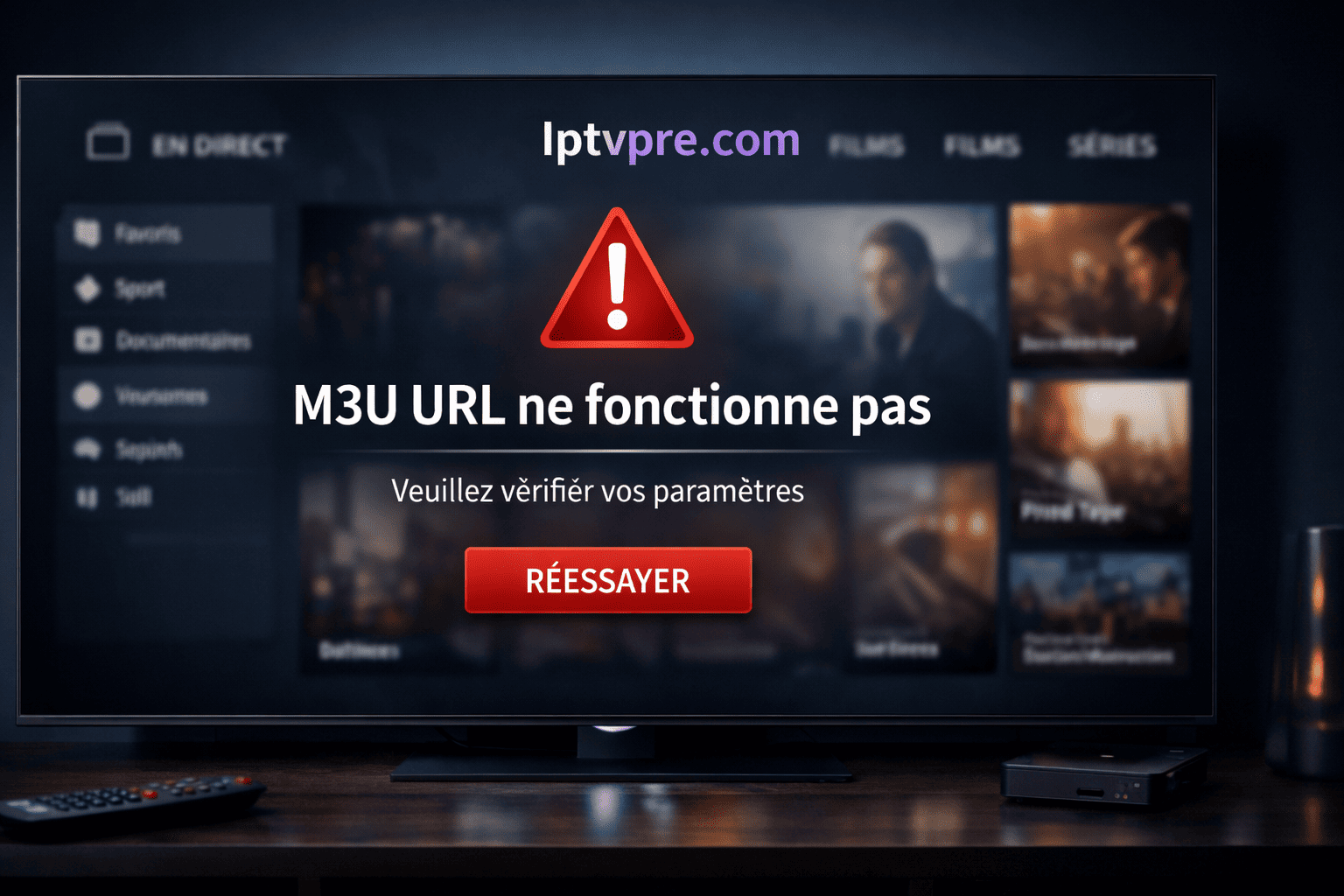 IPTV M3U URL erreur